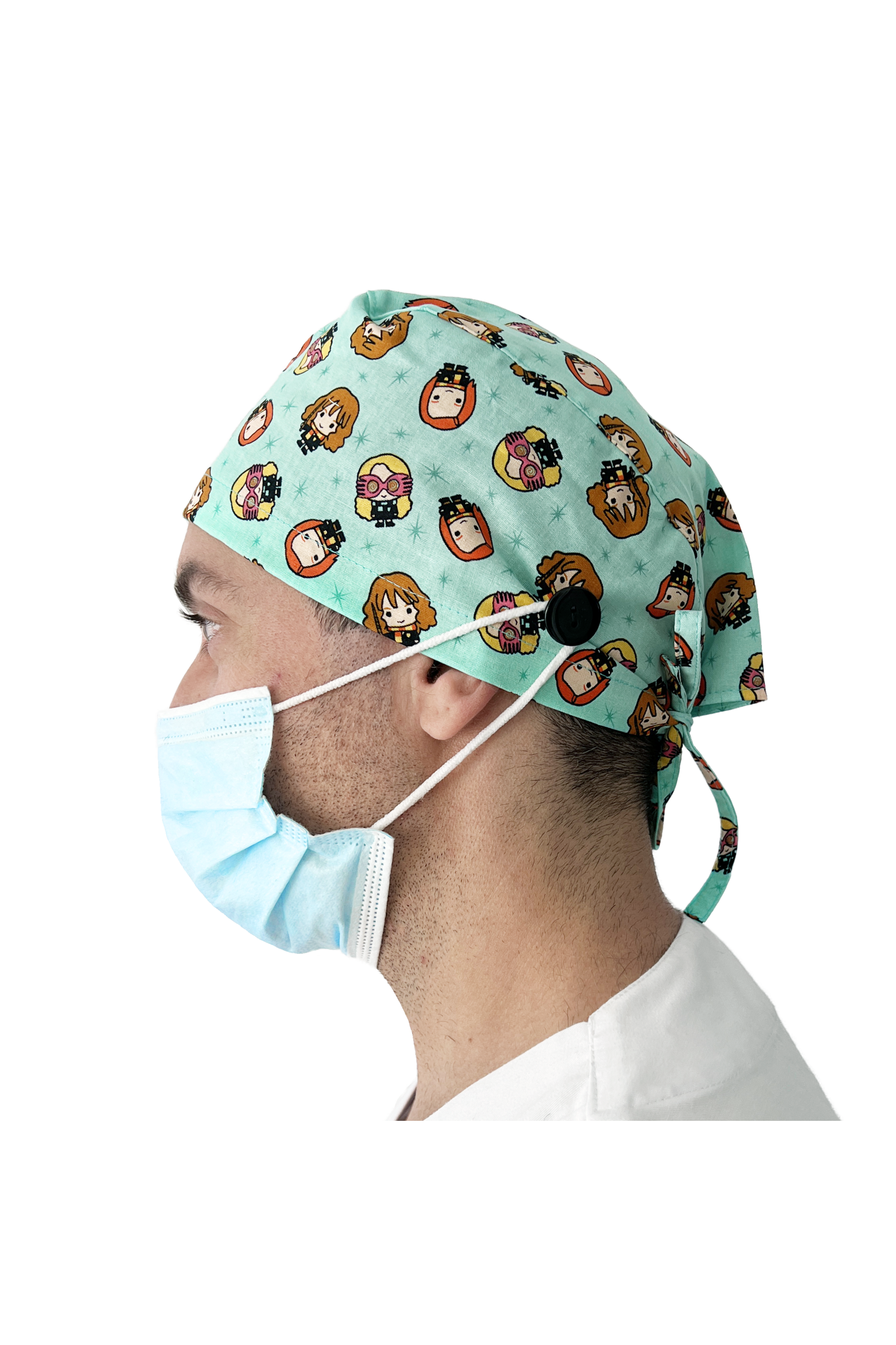 Gorro quirófano pelo corto con botones - Estampados-zoom-38