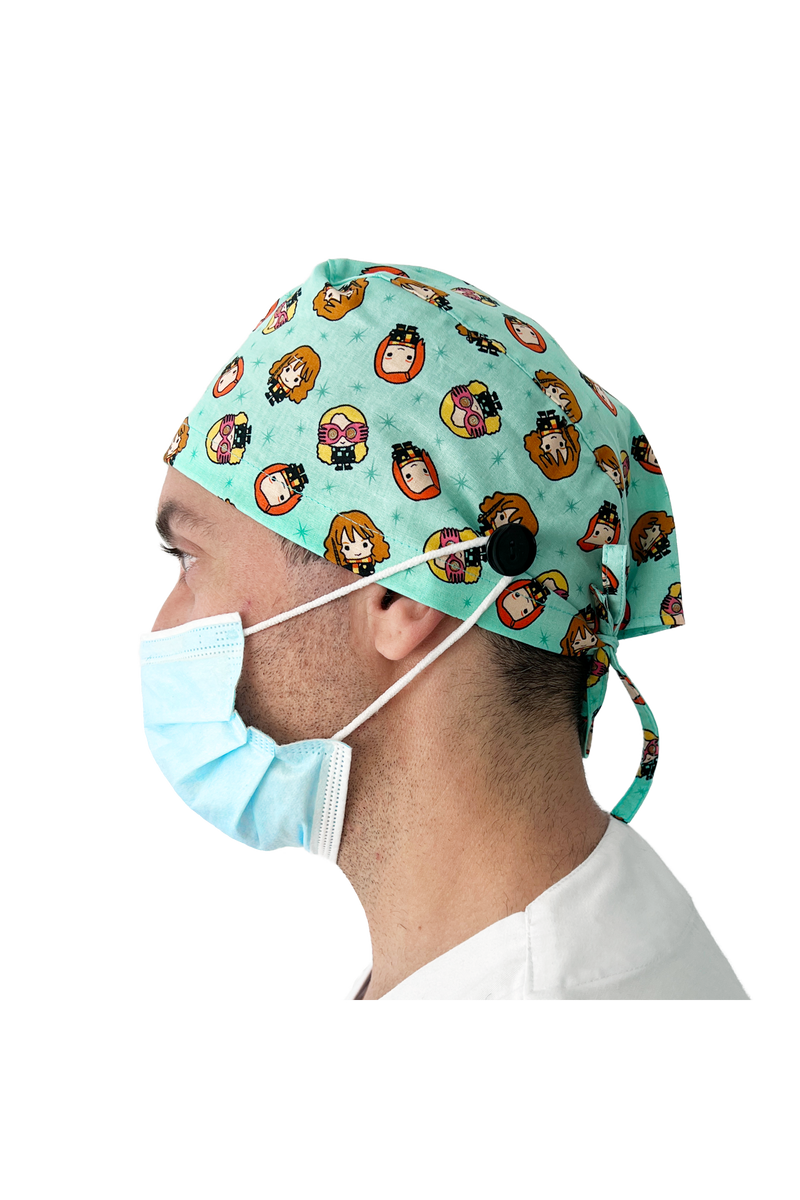 Gorro quirófano pelo corto con botones - Estampados-zoom-