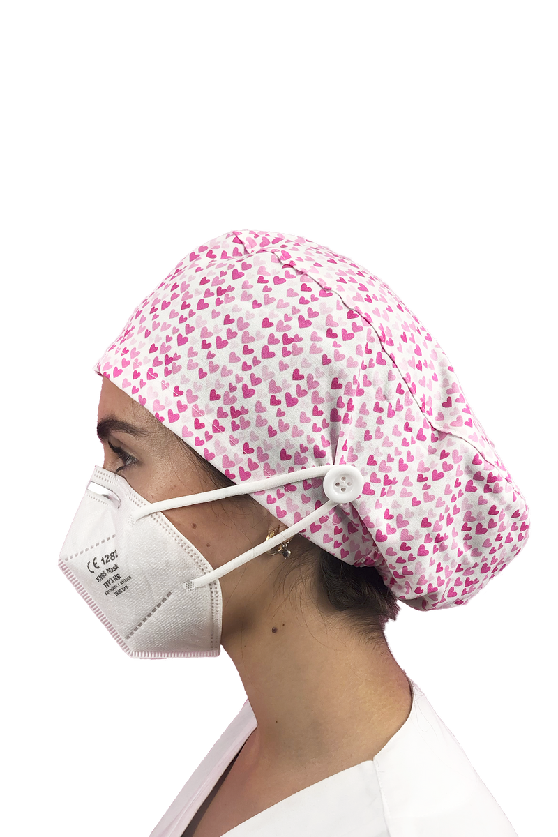 Gorro quirófano pelo largo con botones - Estampados-zoom-