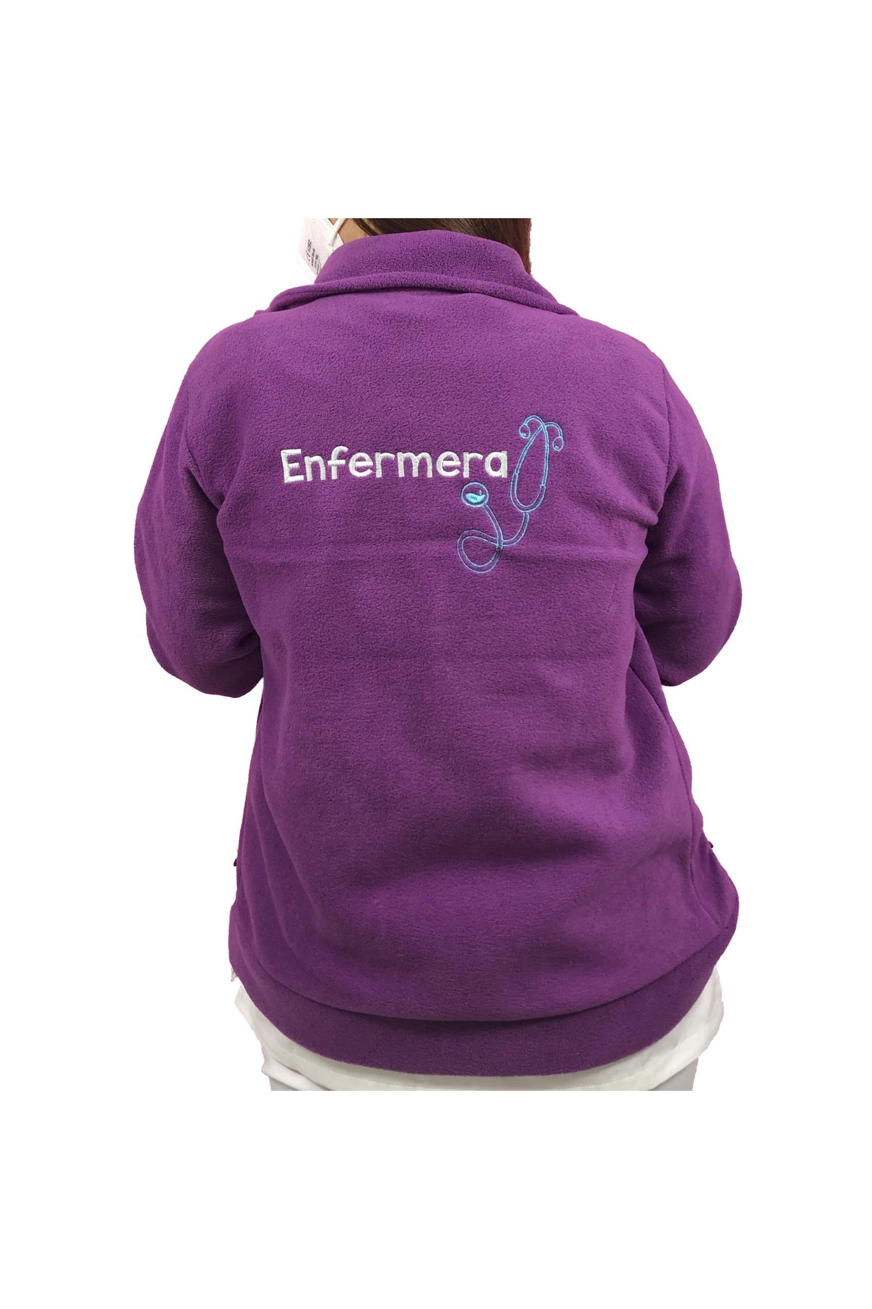Forro Polar Sanitario Mujer Personalizado – Púrpura con bordado TCAE-zoom-8