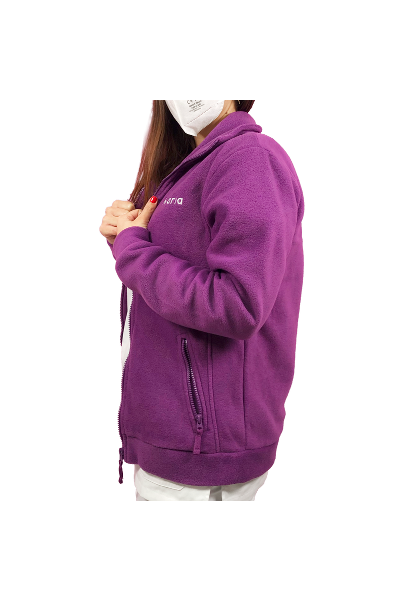 Forro Polar Sanitario Mujer Personalizado – Púrpura con bordado TCAE-zoom-