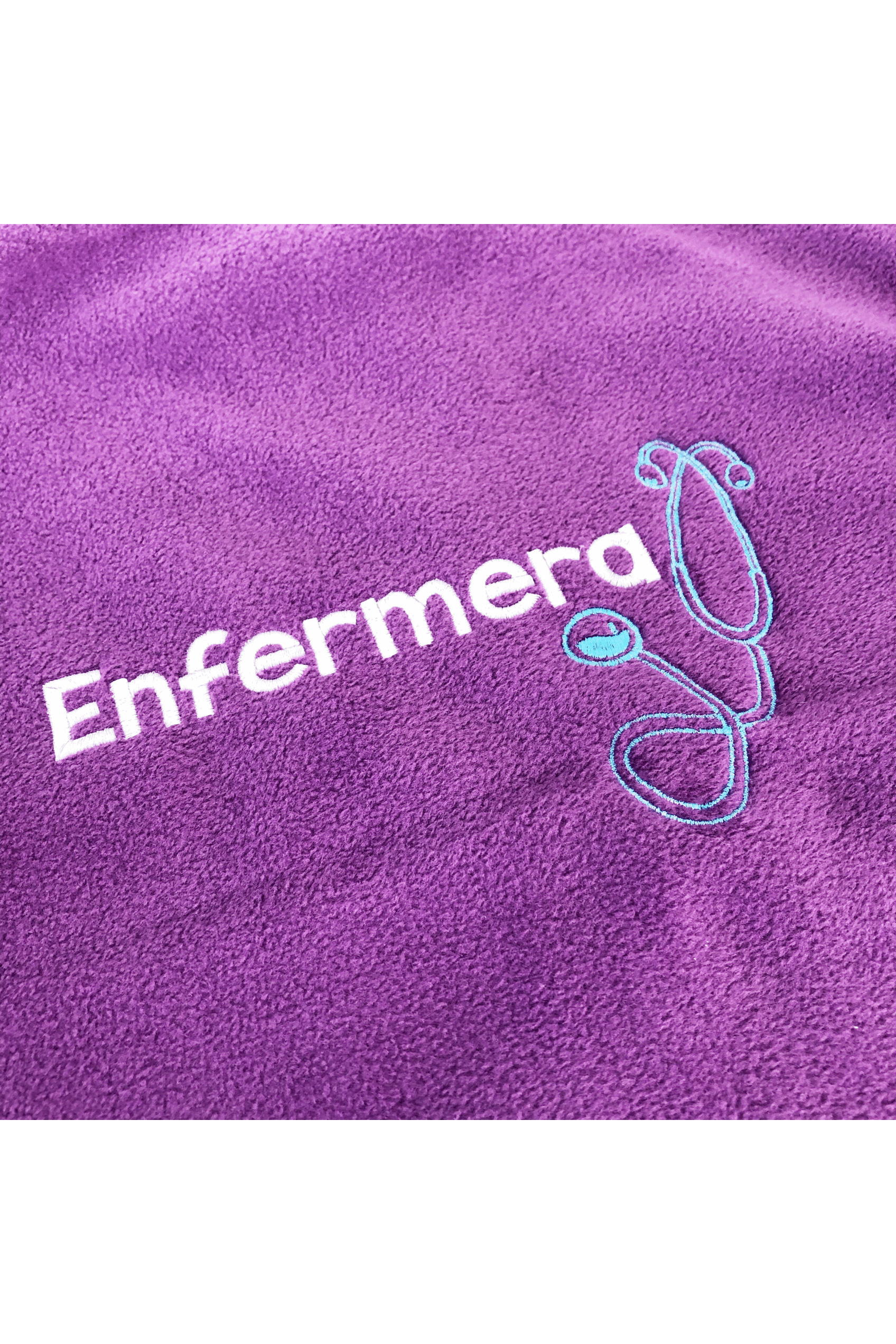 Forro Polar Sanitario Mujer Personalizado – Púrpura con bordado TCAE-zoom-9