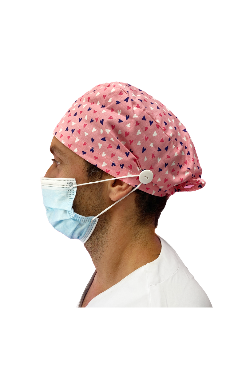 Gorro quirófano pelo corto con botones - Estampados-zoom-