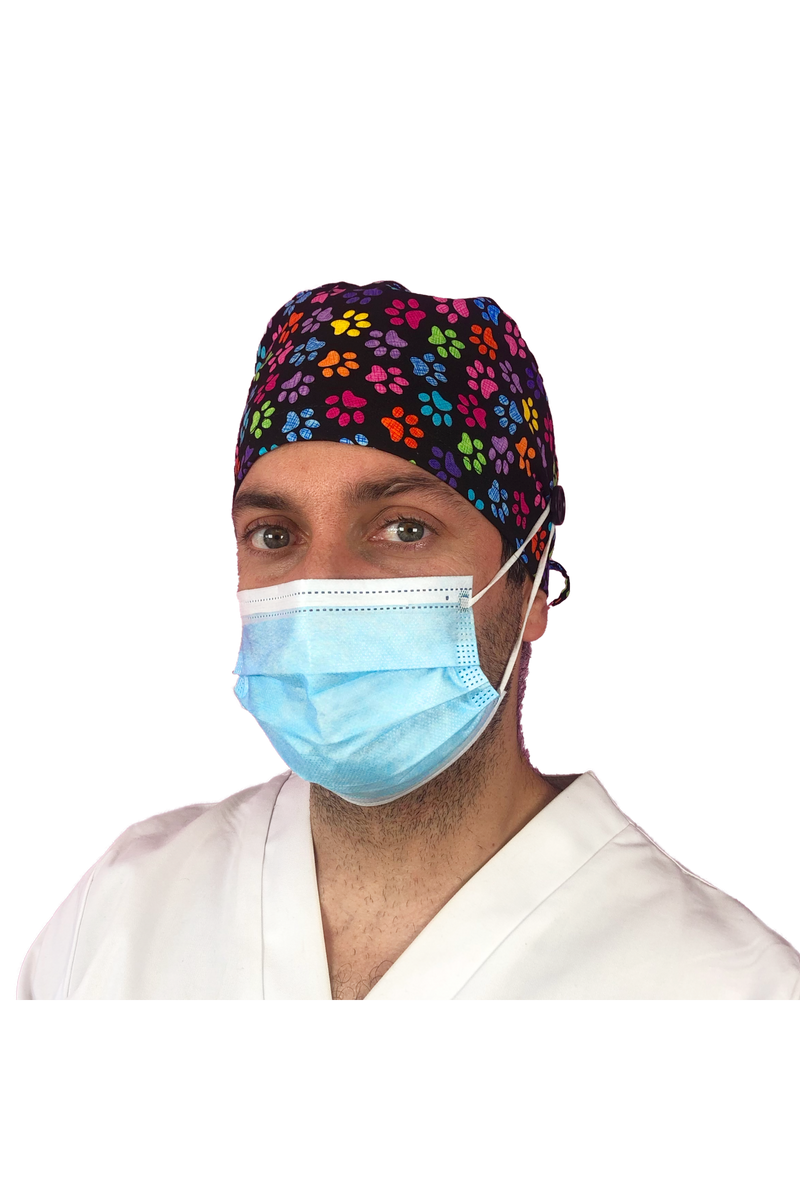 Gorro quirófano pelo corto con botones - Estampados-zoom-