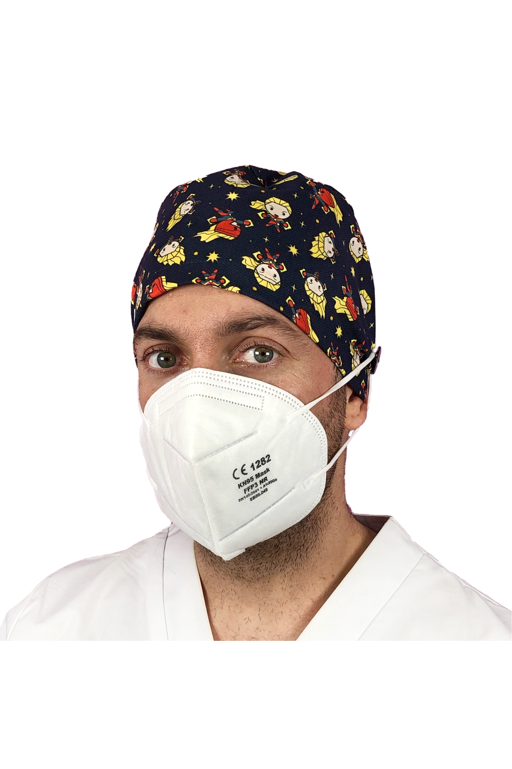 Gorro quirófano pelo corto con botones - Estampados