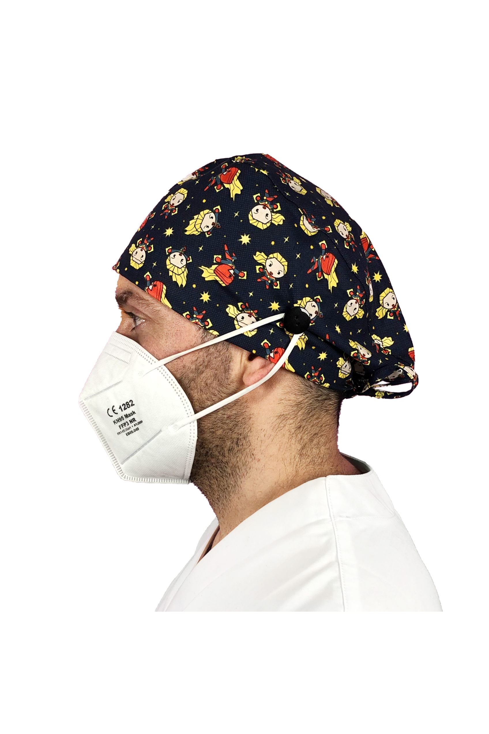 Gorro quirófano pelo corto con botones - Estampados-58
