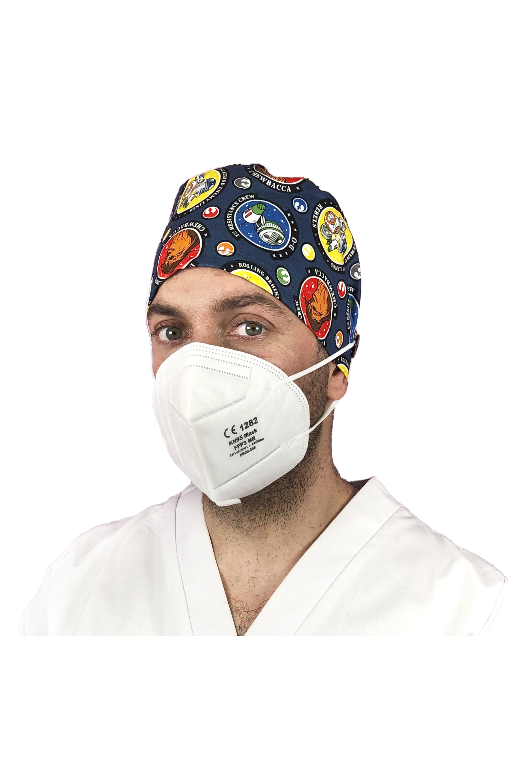 Gorro quirófano pelo corto con botones - Estampados-35