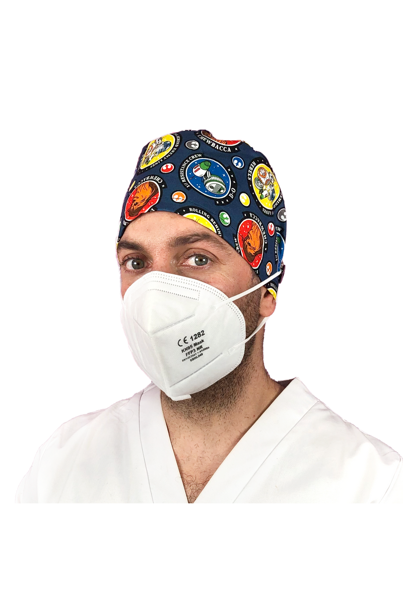 Gorro quirófano pelo corto con botones - Estampados-zoom-