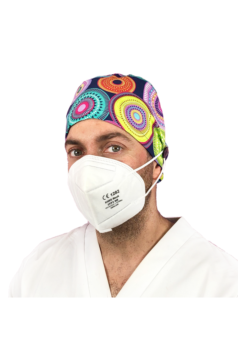 Gorro quirófano pelo corto con botones - Estampados-zoom-