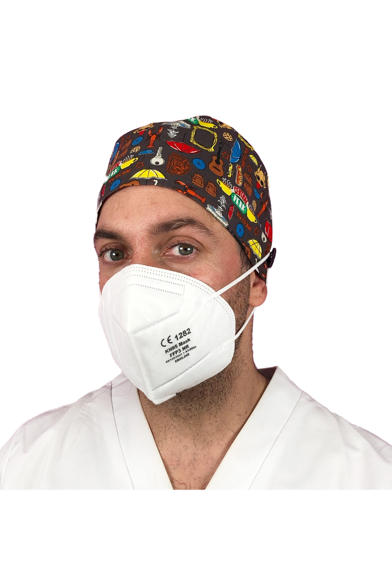 Gorro quirófano pelo corto con botones - Estampados-zoom-