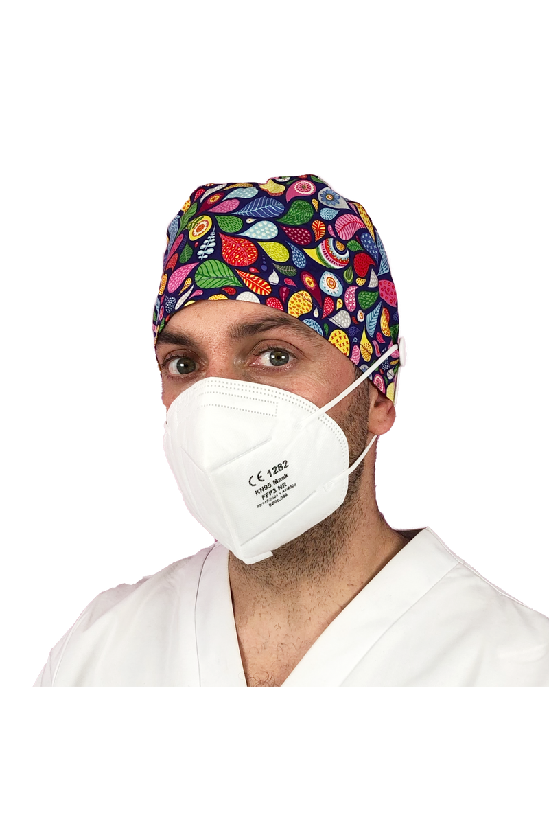 Gorro quirófano pelo corto con botones - Estampados-zoom-