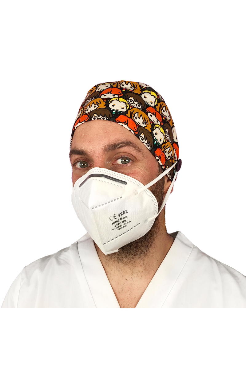 Gorro quirófano pelo corto con botones - Estampados-zoom-