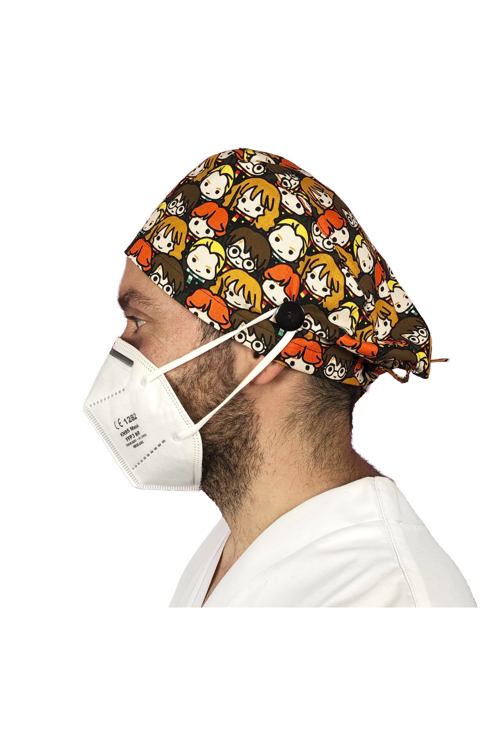 Gorro quirófano pelo corto con botones - Estampados-zoom-34