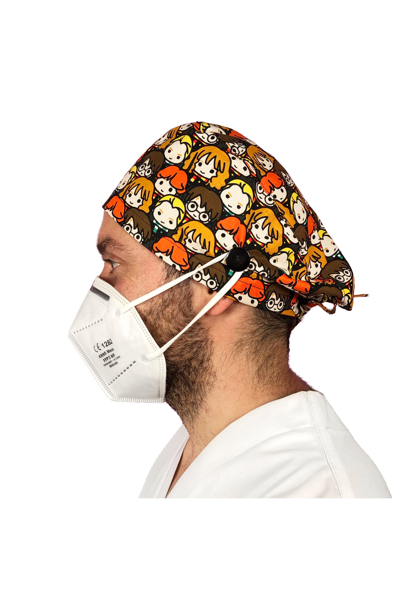 Gorro quirófano pelo corto con botones - Estampados-zoom-