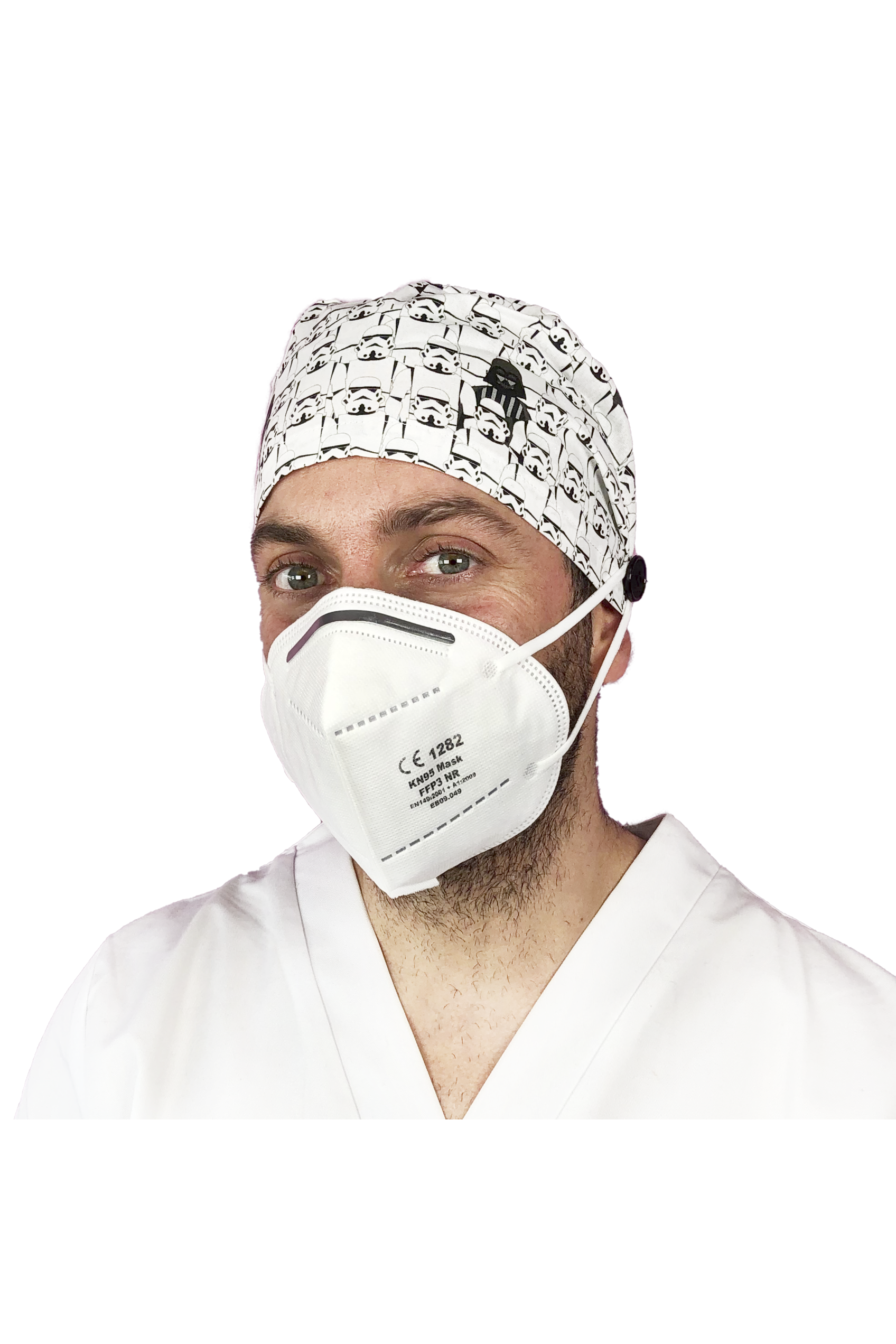 Gorro quirófano pelo corto con botones - Estampados-zoom-45