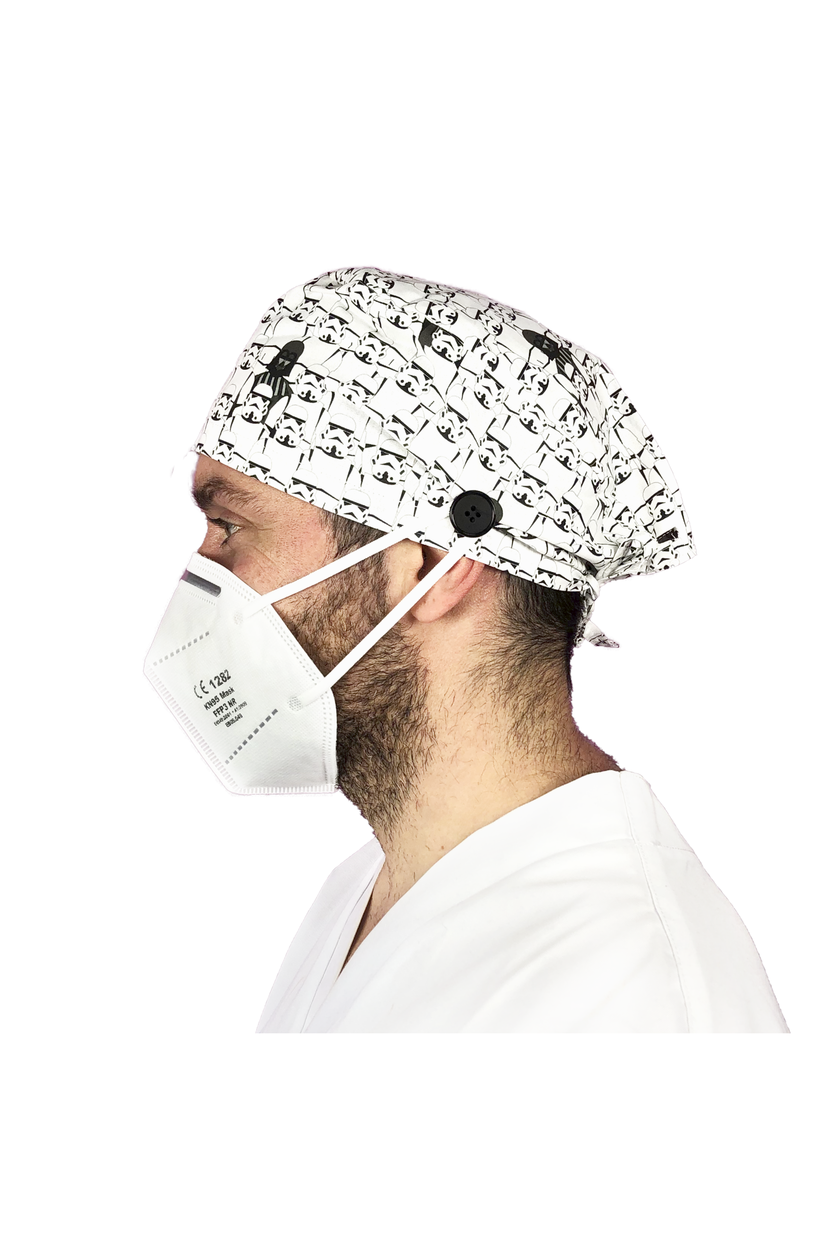 Gorro quirófano pelo corto con botones - Estampados-zoom-46