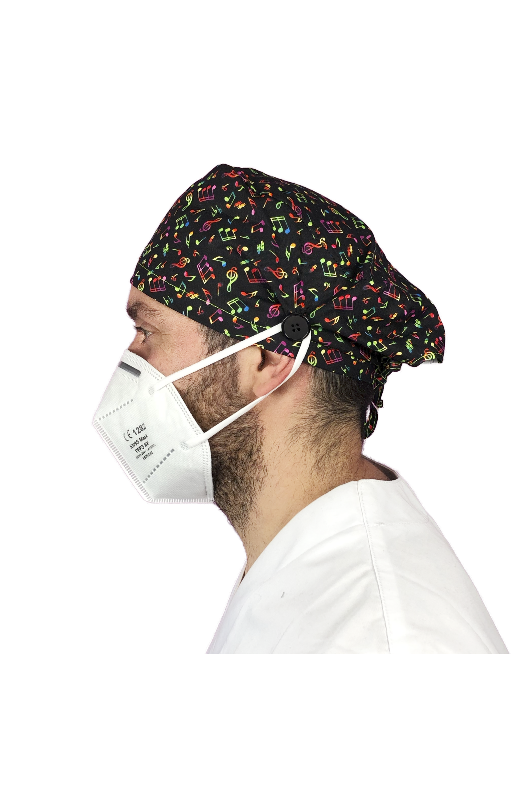 Gorro quirófano pelo corto con botones - Estampados-zoom-30