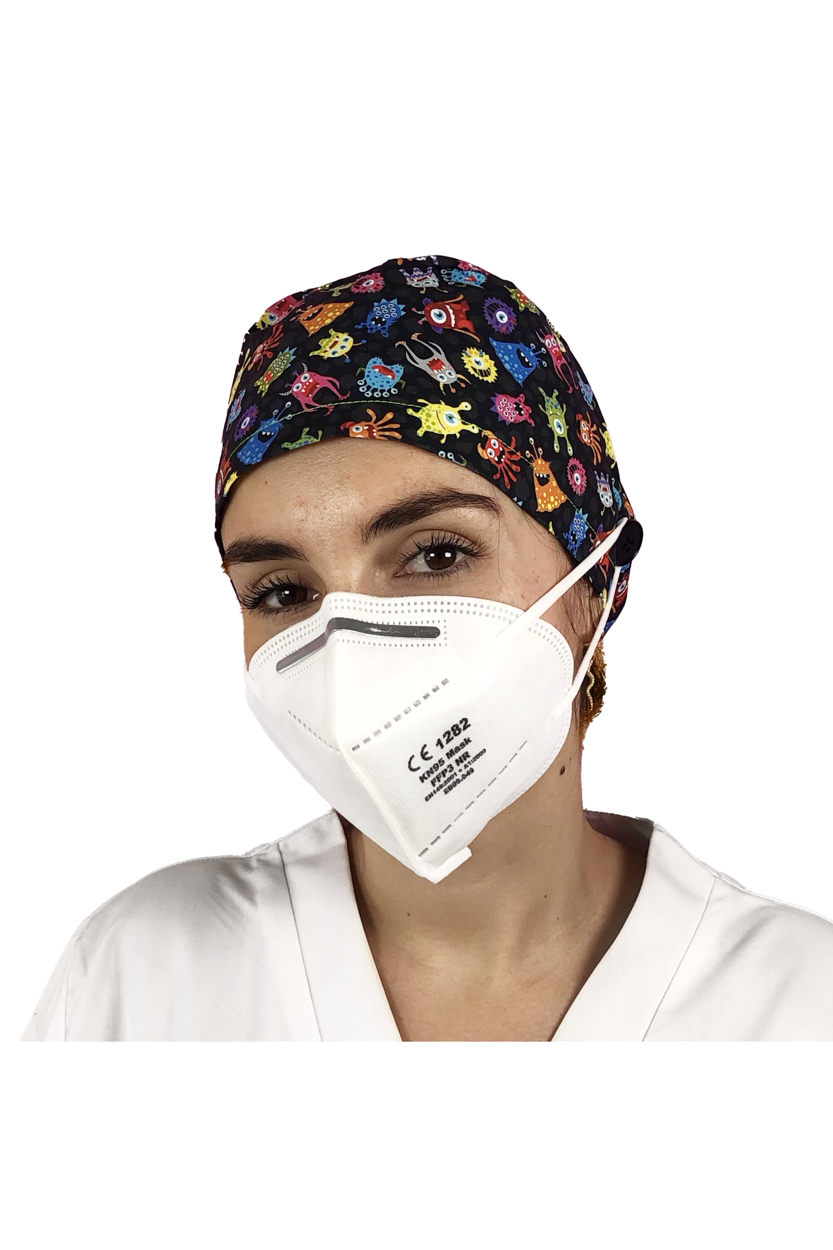 Gorro quirófano pelo largo con botones - Estampados