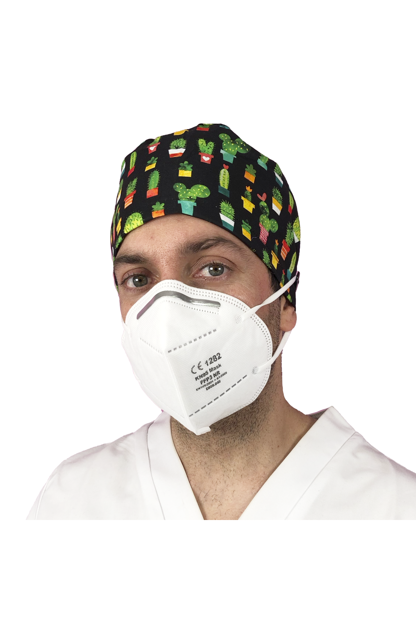 Gorro quirófano pelo corto con botones - Estampados-zoom-17