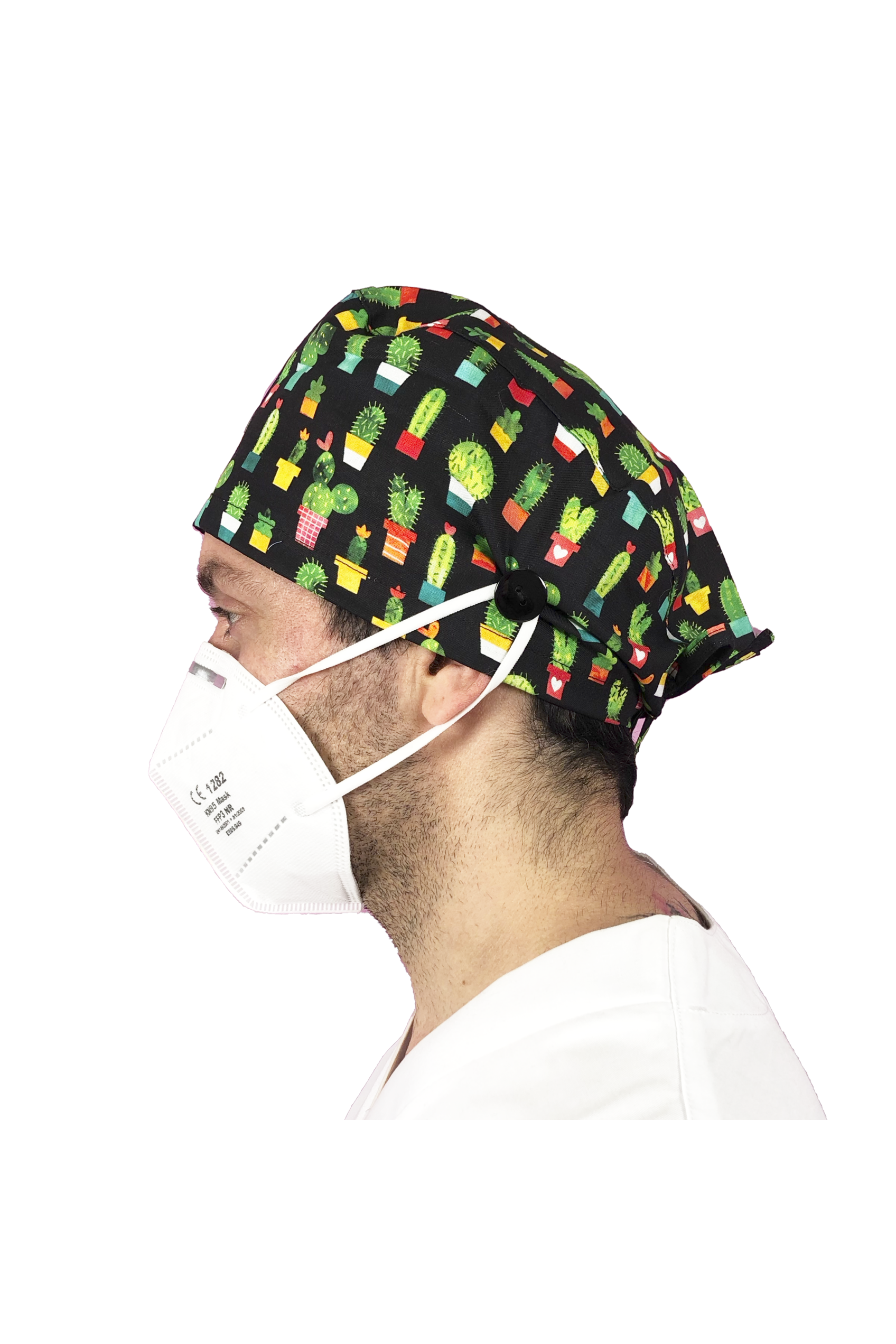 Gorro quirófano pelo corto con botones - Estampados-18