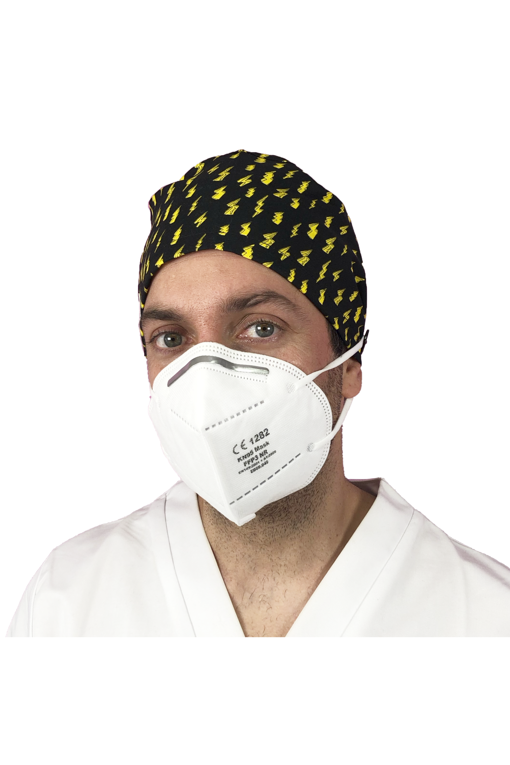 Gorro quirófano pelo corto con botones - Estampados-zoom-59
