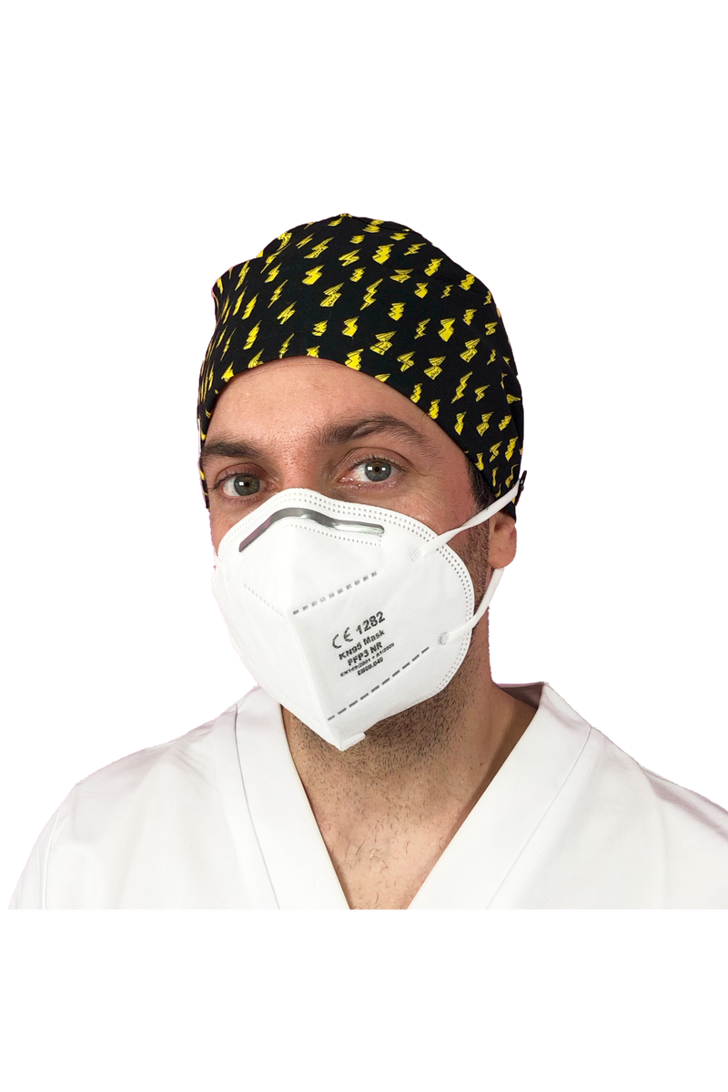 Gorro quirófano pelo corto con botones - Estampados-zoom-