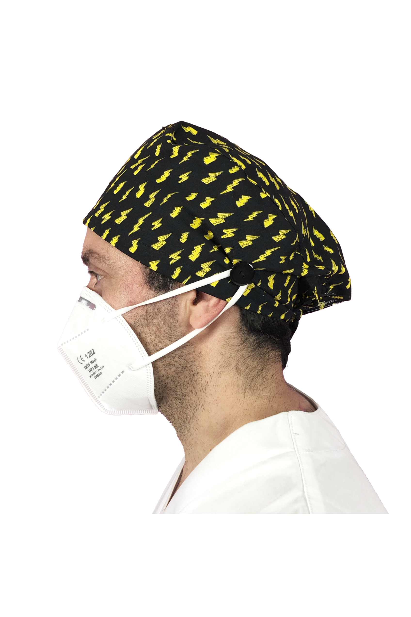 Gorro quirófano pelo corto con botones - Estampados-60