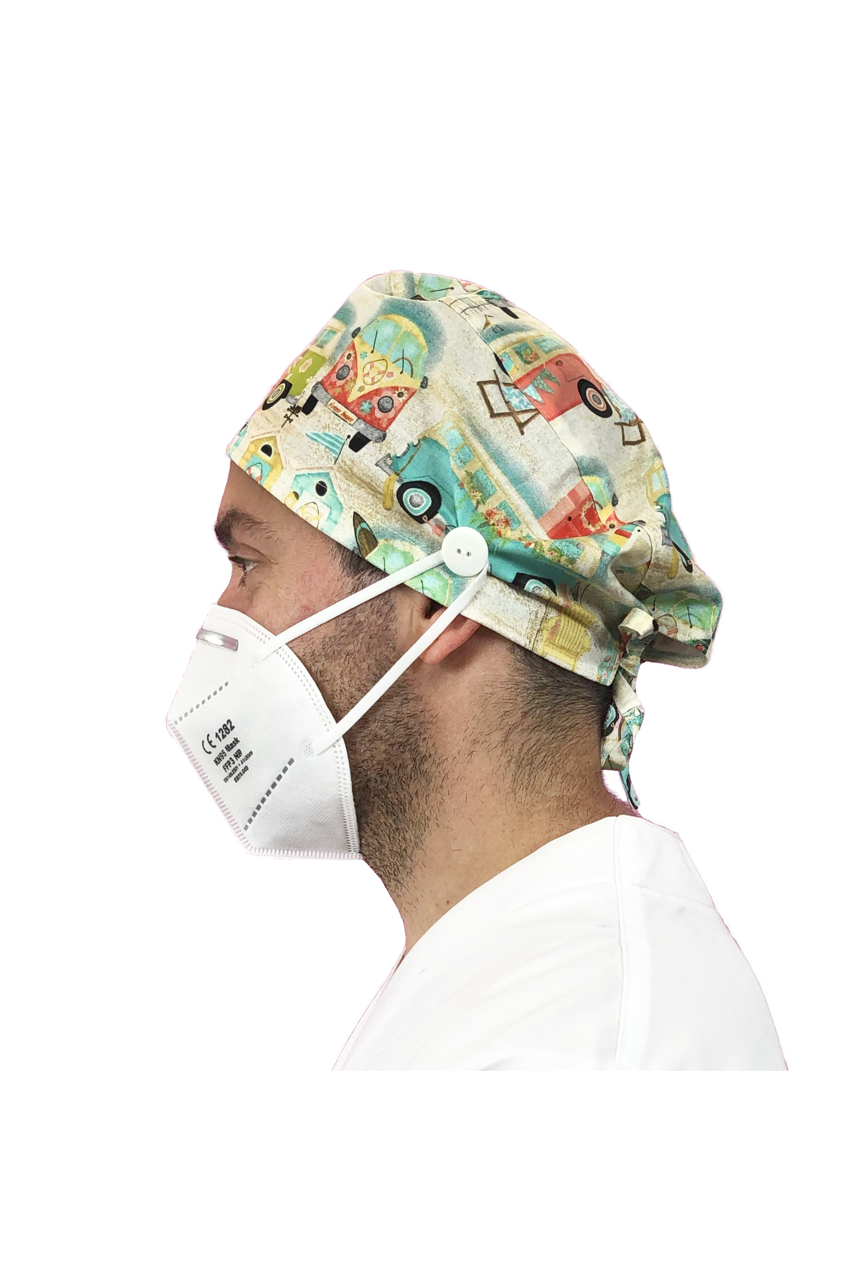 Gorro quirófano pelo corto con botones - Estampados-15