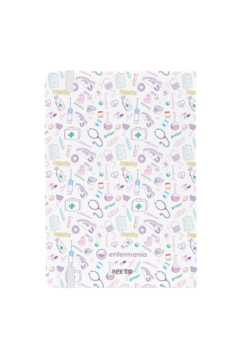 A5 customizable notebook with white elastic band – Care Collection-zoom-