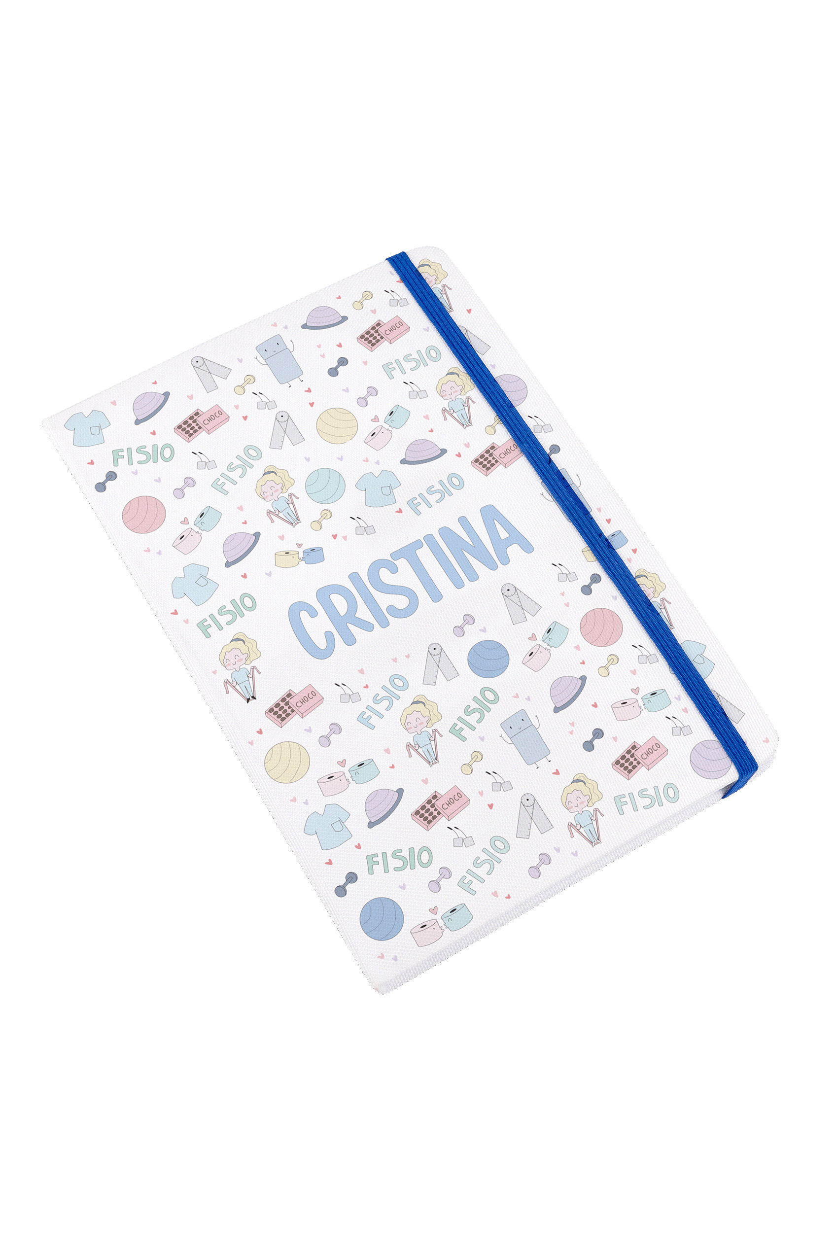 Libreta A5 con goma azul – Fisio Pastel-3