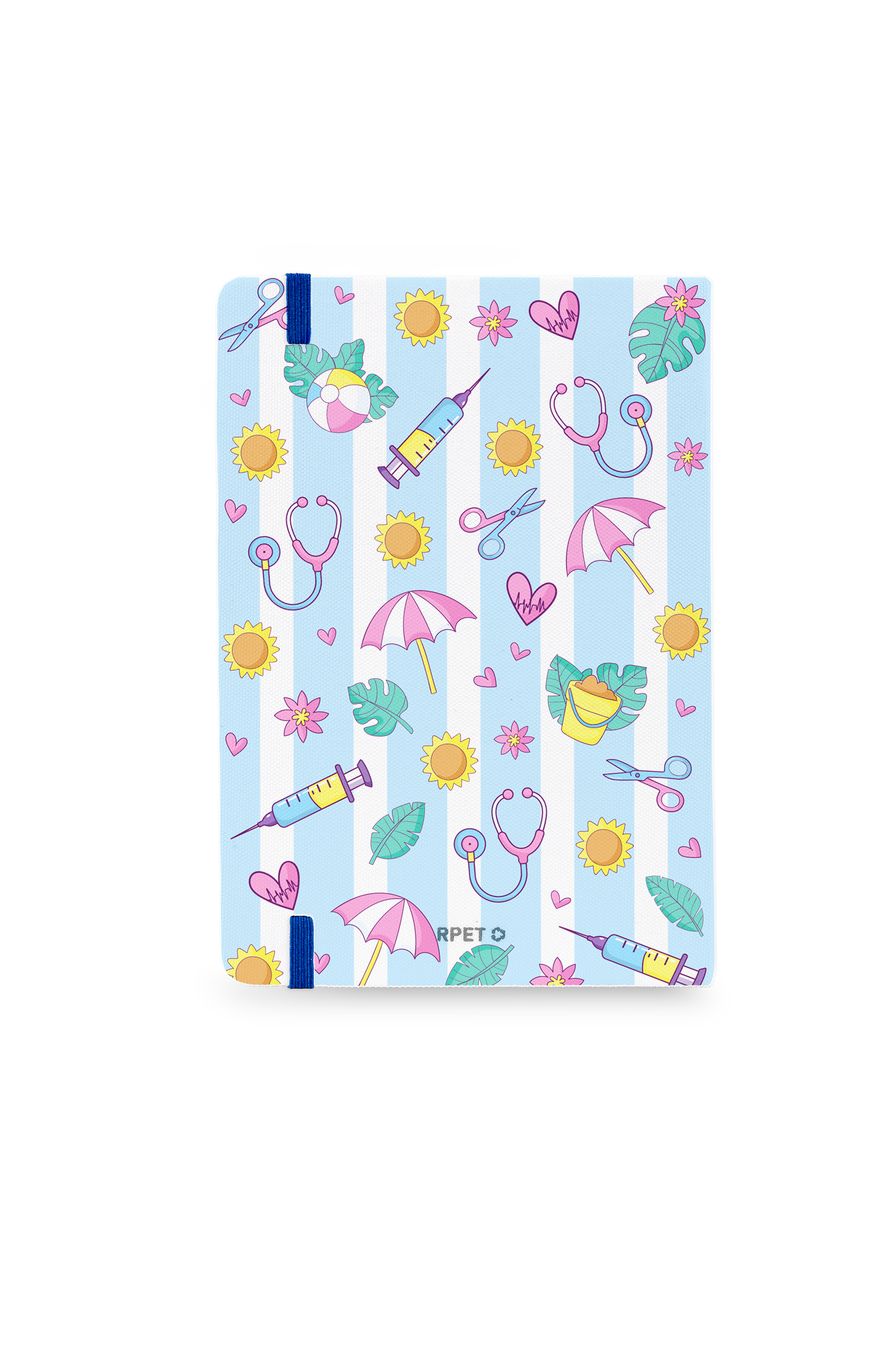 Libreta A5 con goma azul – Summer Collection-3