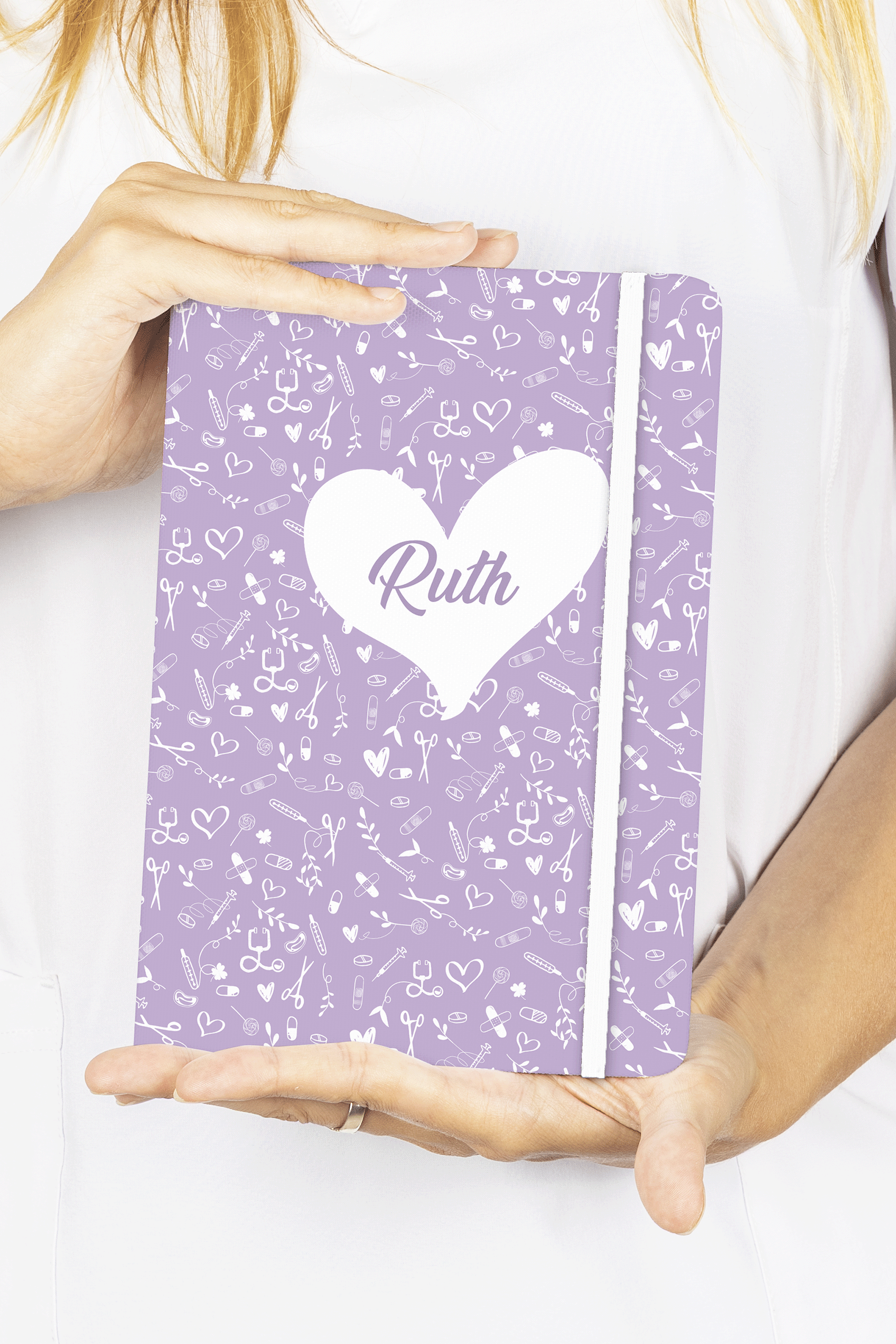 Libreta A5 con goma blanca – Sweet Lavanda-zoom-3