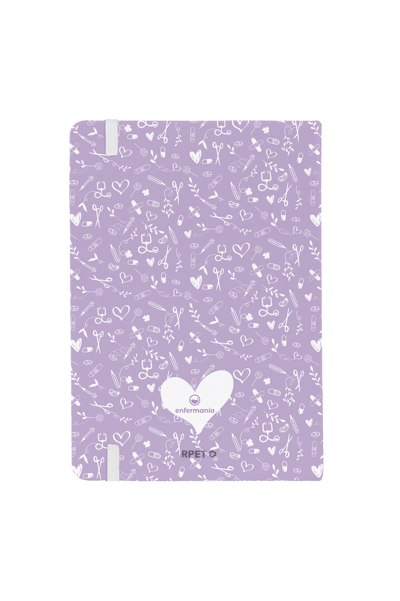 Libreta A5 con goma blanca – Sweet Lavanda-zoom-