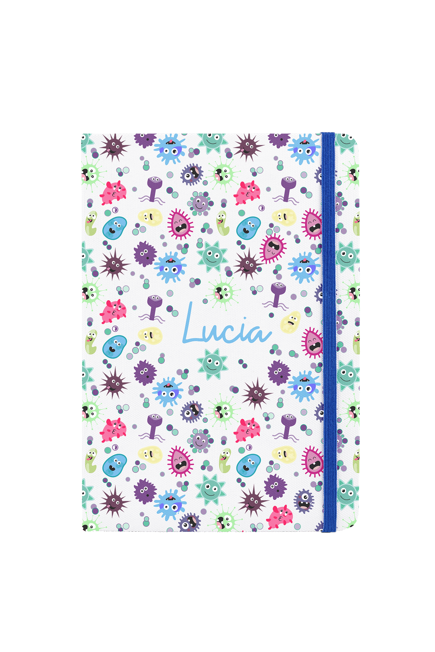 Libreta A5 con goma azul – Virus Collection