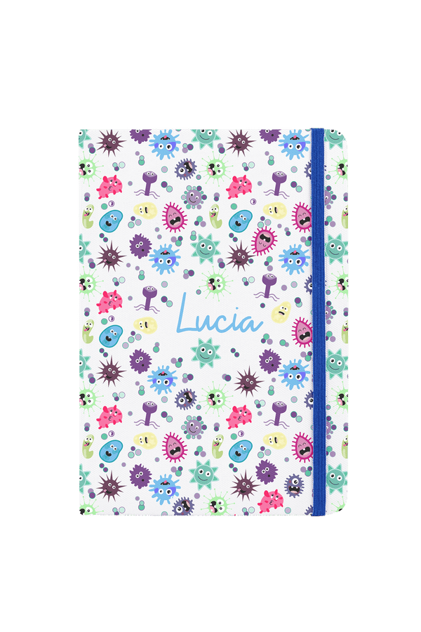Libreta A5 con goma azul – Virus Collection