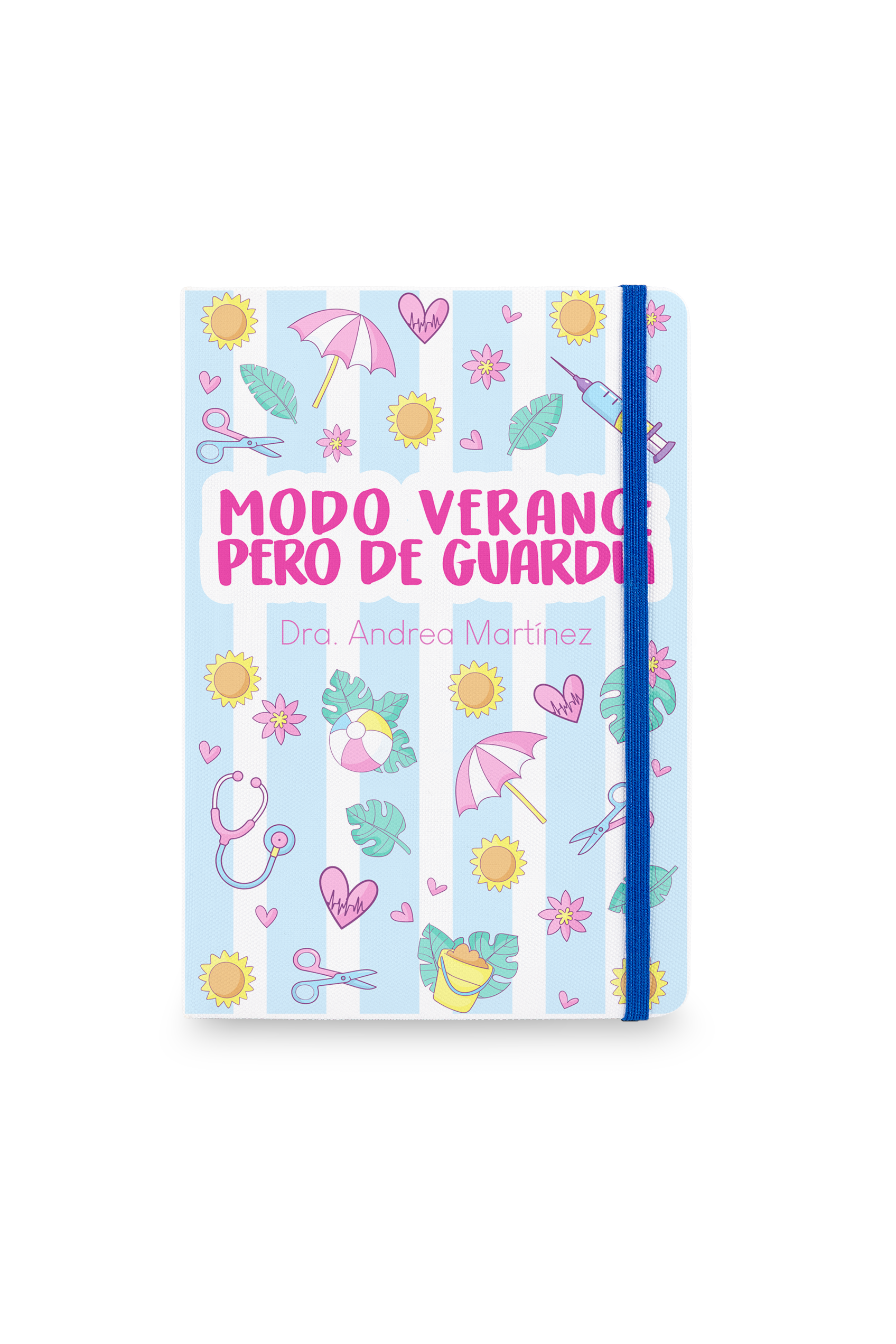 Libreta A5 con goma azul Colección Verano Enfermanía