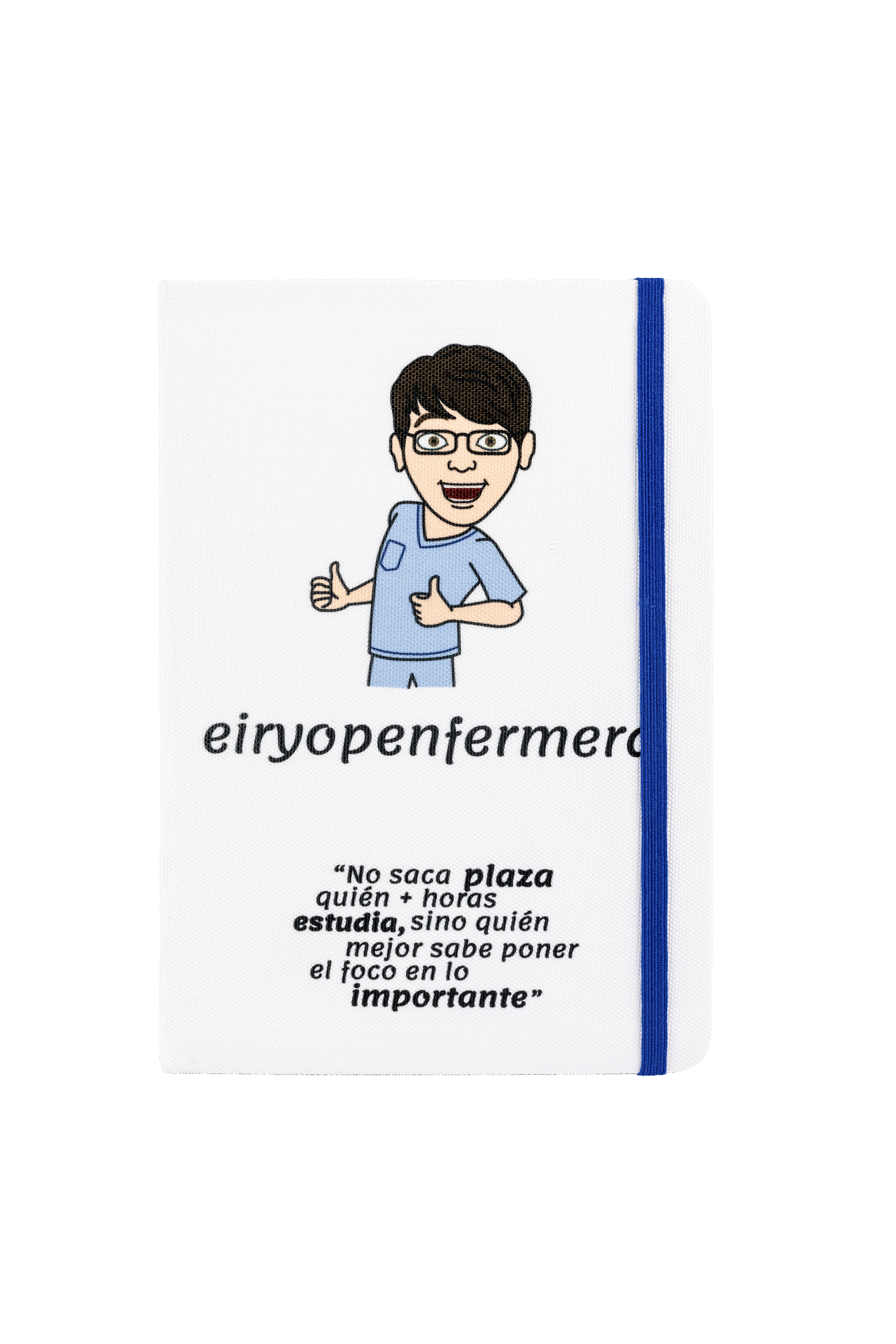 Libreta A5 con goma azul – Eiryopenfermera