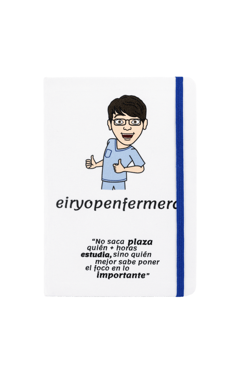 Libreta A5 con goma azul – Eiryopenfermera-zoom-