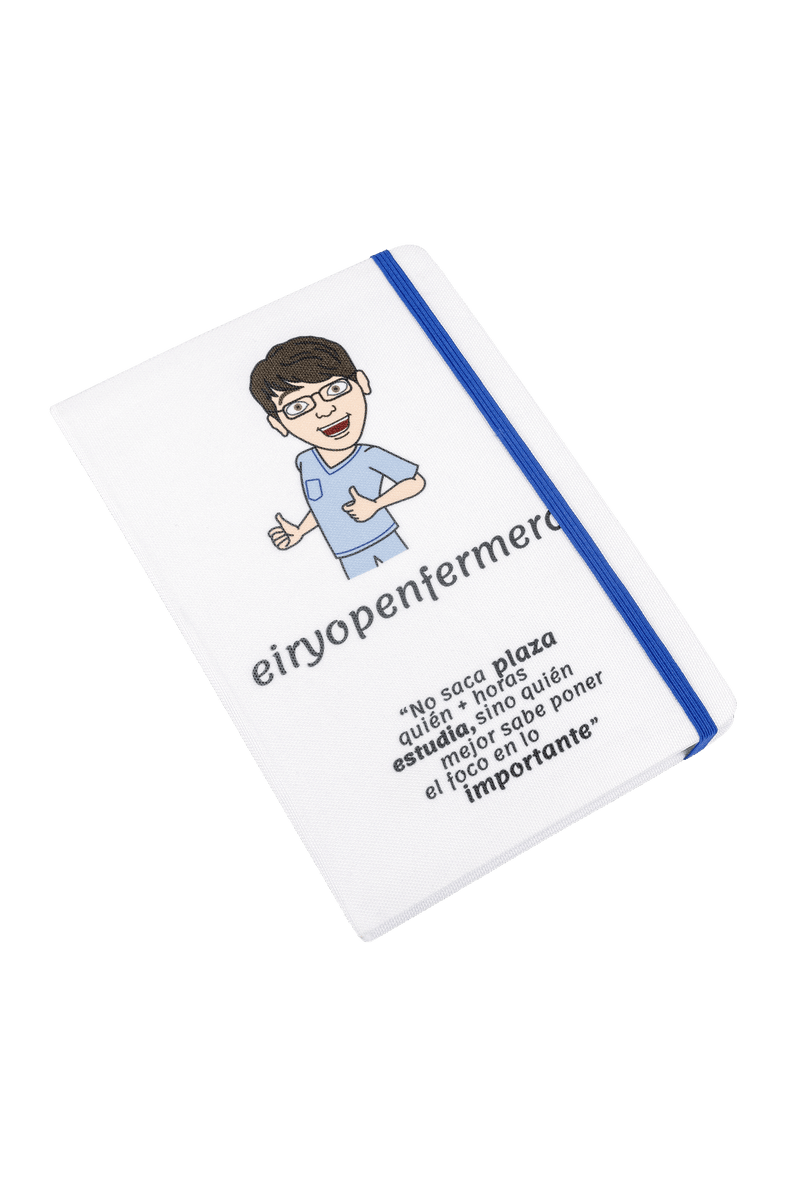 Libreta A5 con goma azul – Eiryopenfermera-zoom-