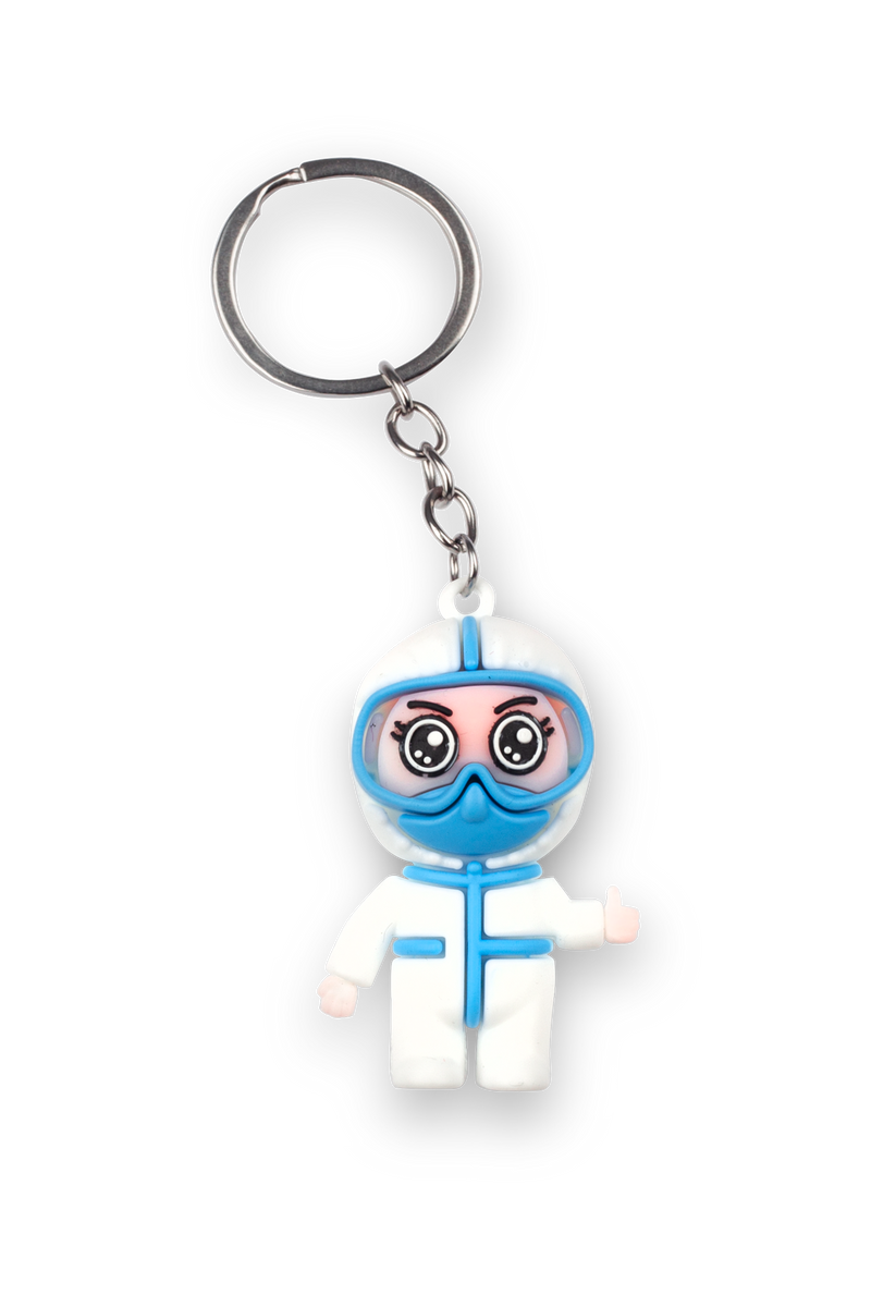 Llavero de sanitario con EPI-zoom-