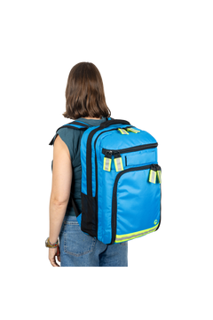 Mochila sanitaria azul para TES y urgencias