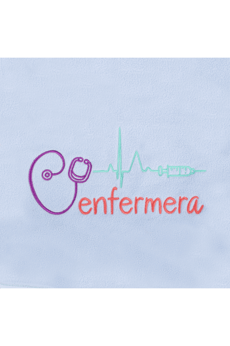 Forro Polar Sanitario Mujer Bordado Personalizado - Sweet Azul Médico-zoom-