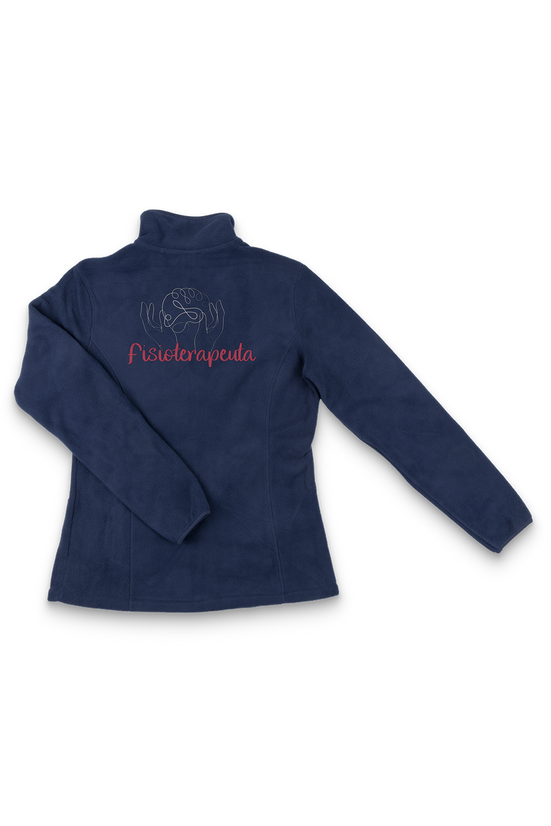 Forro Polar Sanitario Mujer Personalizado – Azul Marino Fisioterapeuta-zoom-