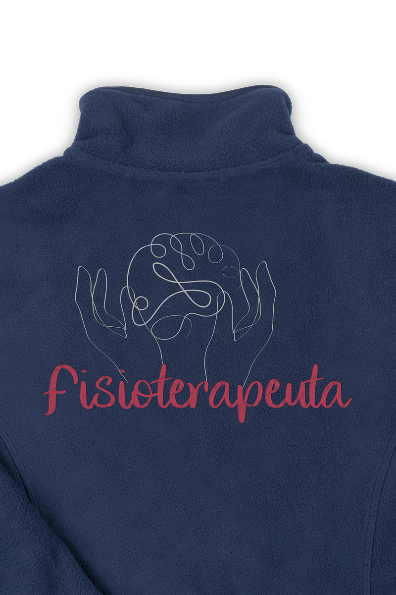 Forro Polar Sanitario Mujer Personalizado – Azul Marino Fisioterapeuta-zoom-