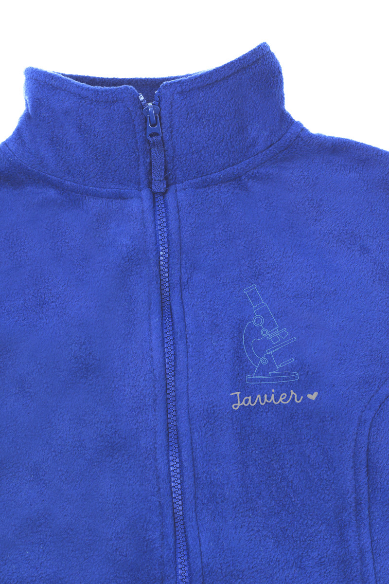 Chaqueta Polar Sanitario Hombre Personalizado – Azul Royal Técnico de laboratorio-zoom-