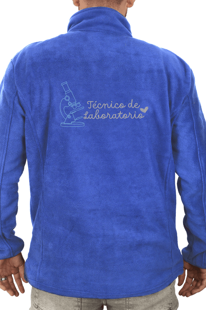 Chaqueta Polar Sanitario Hombre Personalizado – Azul Royal Técnico de laboratorio-zoom-