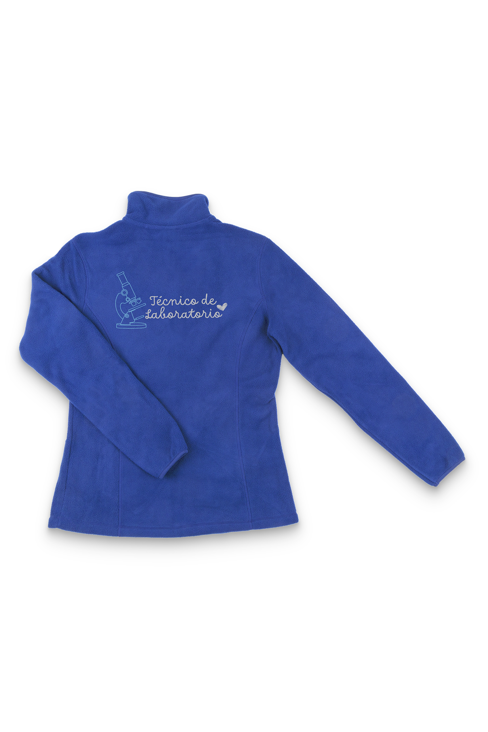 Forro polar sanitario mujer personalizado – Azul Técnico de laboratorio