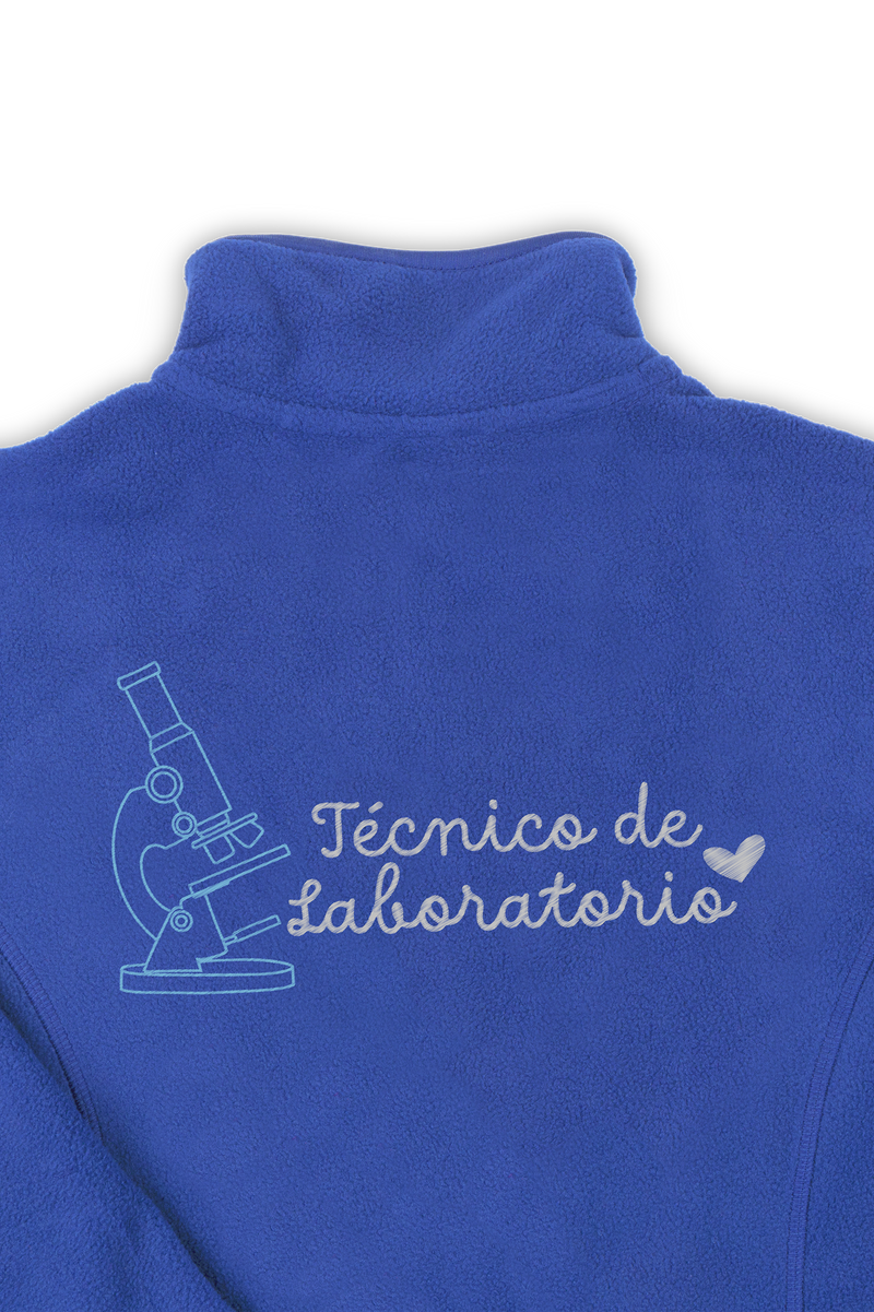 Forro polar sanitario mujer personalizado – Azul Técnico de laboratorio-zoom-