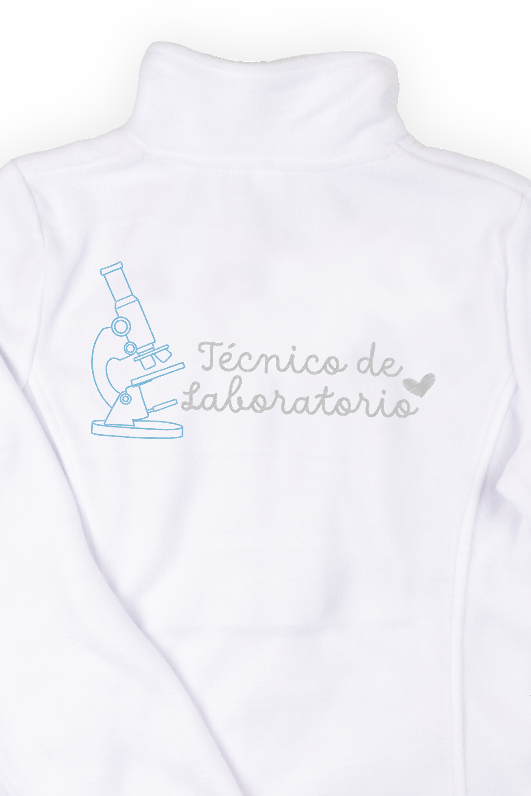 Forro Polar Sanitario Mujer Bordado Personalizado – Blanco Farmacéutico-zoom-2
