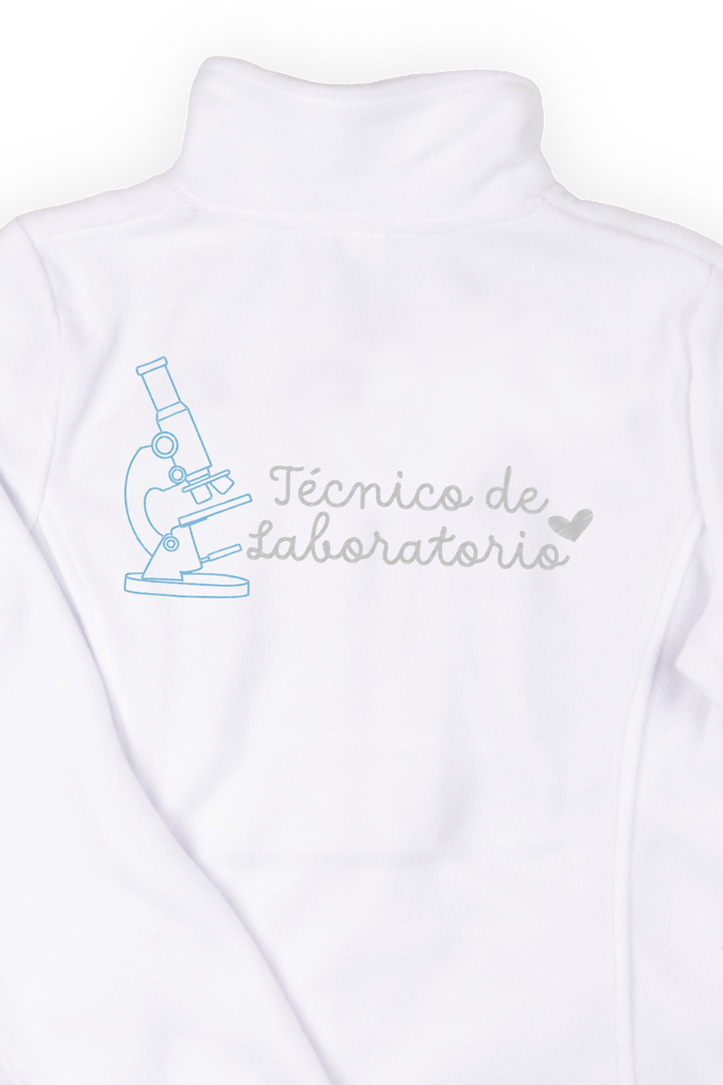 Forro Polar Sanitario Mujer Bordado Personalizado – Blanco-zoom-